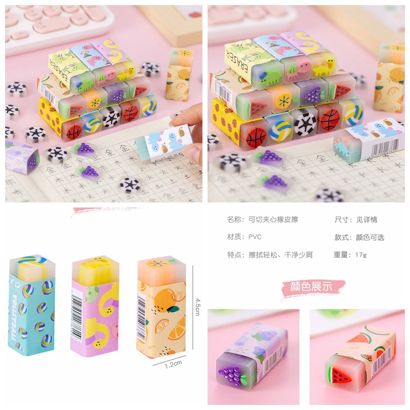 Borrador creativo modelado animal 3D tridimensional borrador extraíble lindo estudiante papelería suministros al por mayor