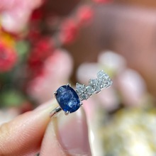 �S��ֱ�N��ʯ5x7mm��Ȼ�{��ʯ��ָ ��Ʒ�ʼ��{�߃��ȝM���