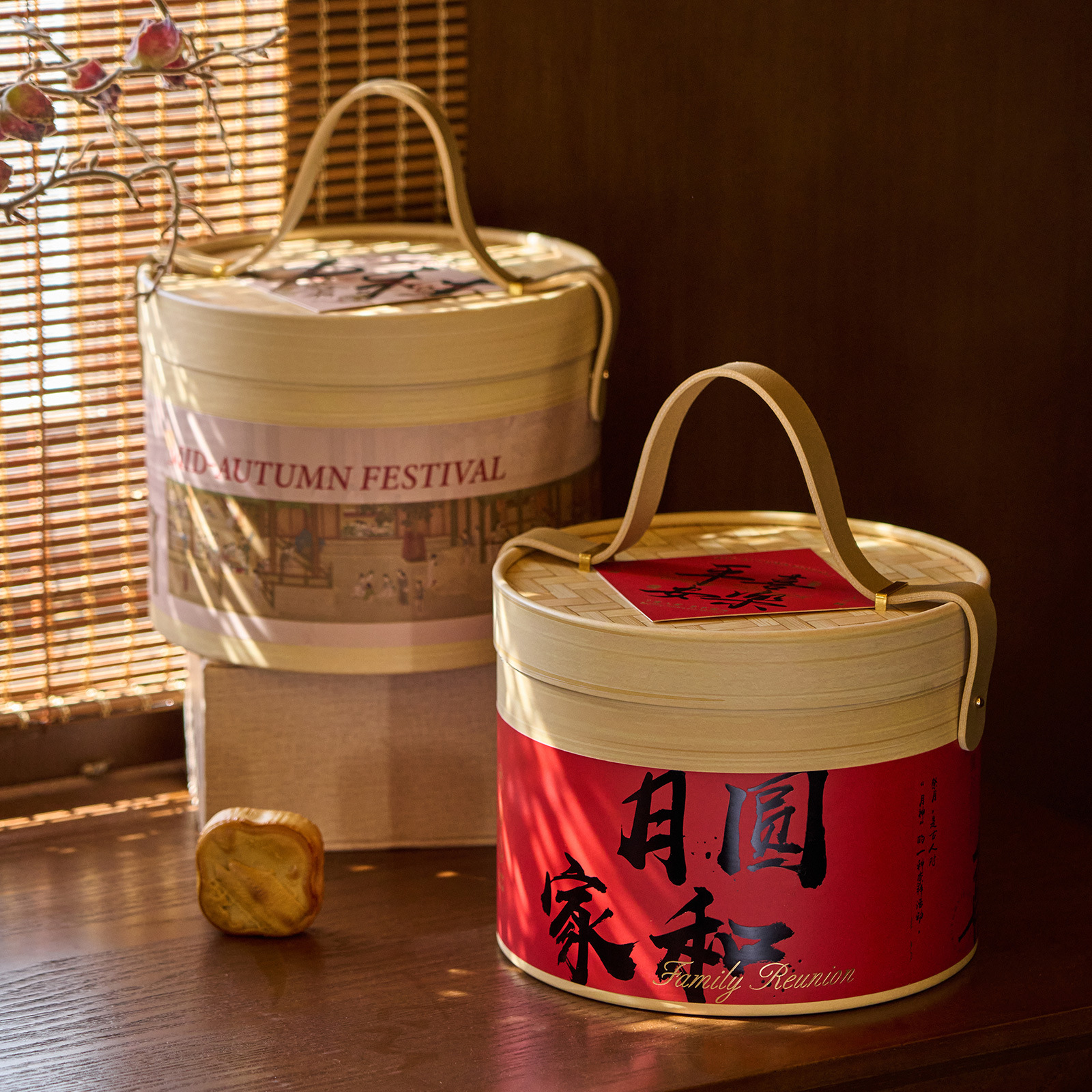 2025新款中秋节月饼包装盒手提礼盒礼品盒蒸笼桶送礼冰皮流心空盒