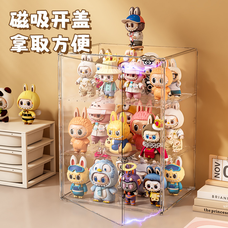 亚克力展示盒透明盲盒展示盒手办展示柜亚克力盒公仔盲盒展示架|undefined