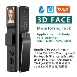 TTlockmonitorwaterprooftuya涂鸦智能门锁3DfaceSmartlock指纹锁