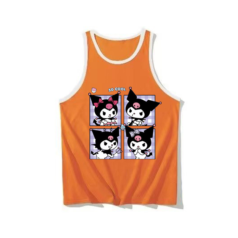 Kuromi Cute Cartoon Pattern New Children's Clothing for Middle and Big Children Sleeveless Vest Cross-border One Piece Distribution 
