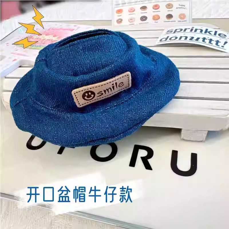 labubu娃衣拉布布衣服挂件个性条纹爱心背带裤牛仔帽装扮宠物挂件|undefined
