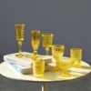 7 yellow cups
