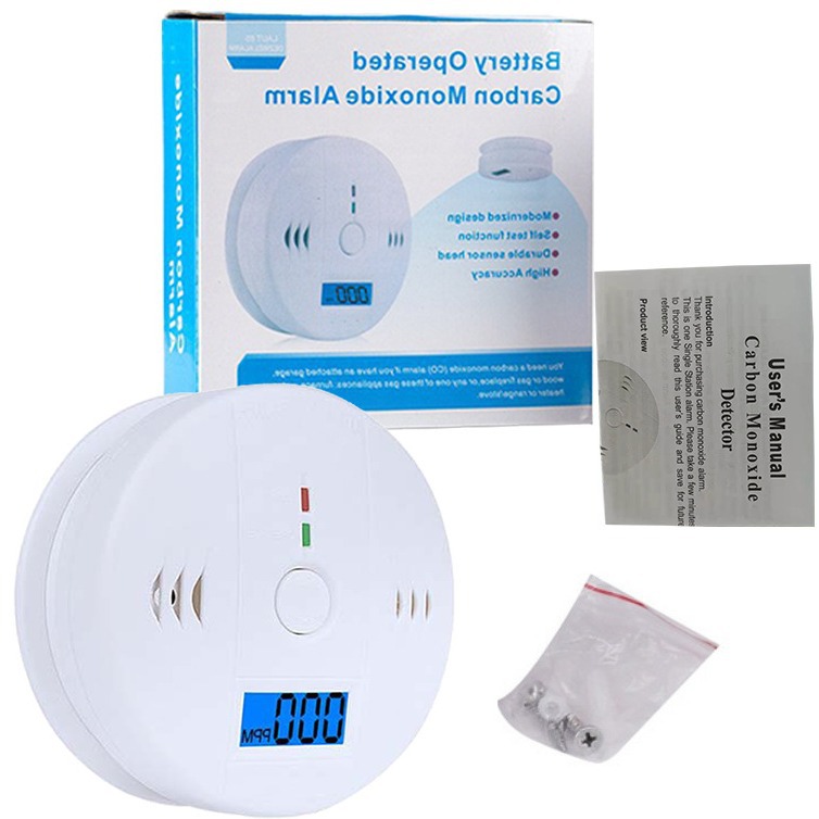 外贸一氧化碳报警器LED显示家用煤炉CO探测器跨境专享量大价优