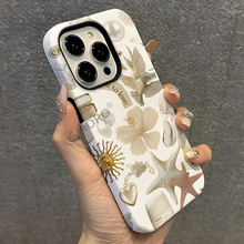 东南亚爆款海星手机壳适用苹果17pro二合一菲林16/15高级感保护套