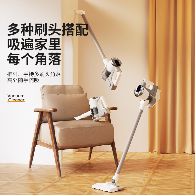 Cross-Border Wireless Household Super Powerful Vacuum Cleaner Handheld Large Suction Washing and Mopping All-In-One Multi-Purpose Convenient New Model Wet and Dry Use
