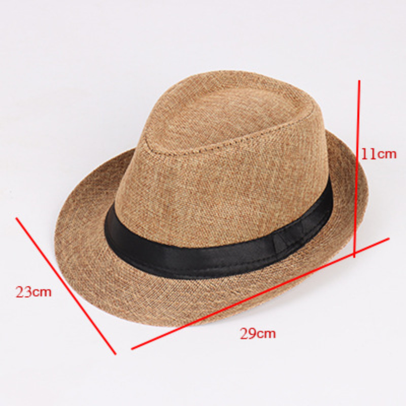 Vintage Panama Sun Hat For Men, Stylish Seaside Straw Fedora_voghion.com