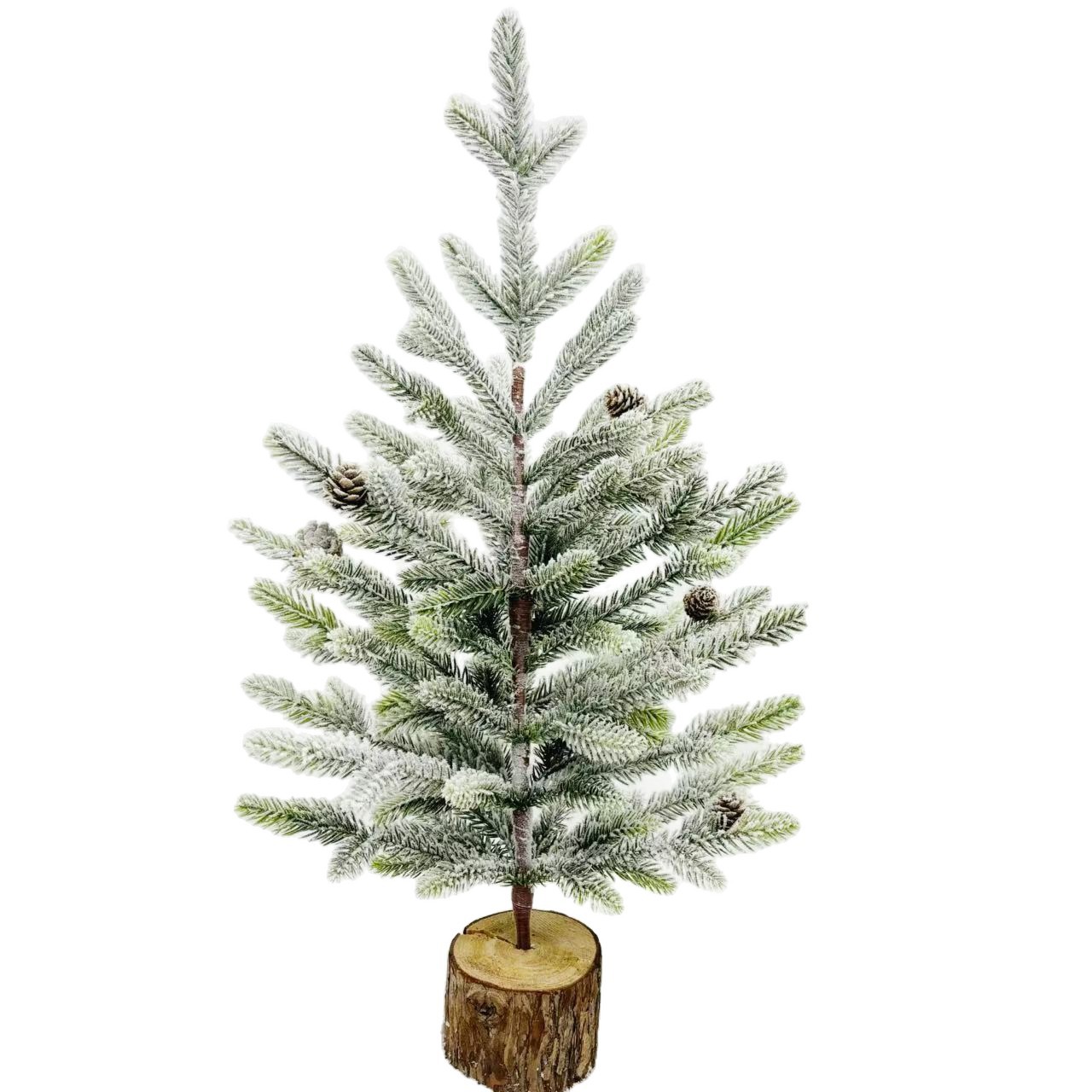 Nuevo fondo de madera de hoja de PE 27 pulgadas árbol de Navidad decoración atmósfera atmósfera regalos de Navidad Amazon venta caliente