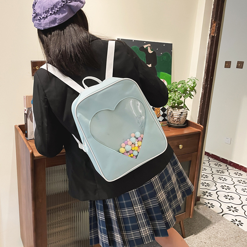 Waterproof 17 Inch Heart Shape School School Backpack display picture 48