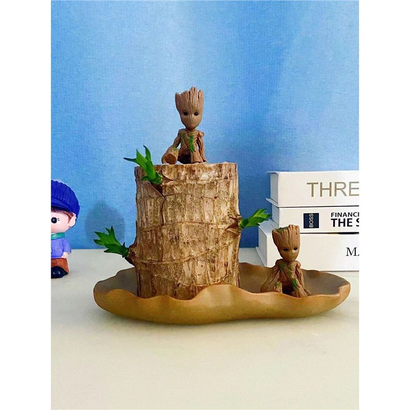 Brazilian Wood Hydroponic Lucky Wood Flowering Green Plant Indoor Potted Hydroponic Plant Groot Small Tree with Buds in All Seasons