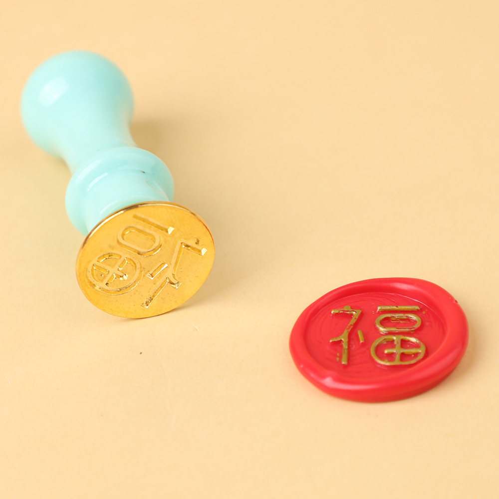 금속 축복 챕터 헤드 + 하늘색 원형 손잡이