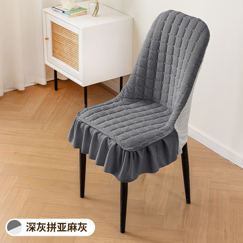 2025 nueva cubierta de silla de algodón grueso de lujo ligero de alta calidad cubierta de silla de comedor cubierta de taburetes todo incluido contra gatos arrancar fábrica directa