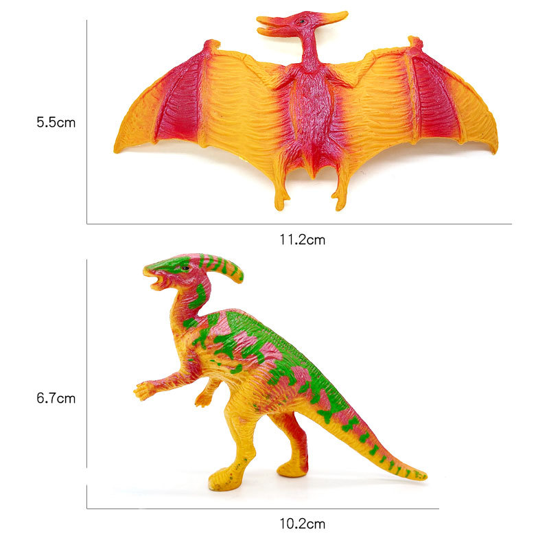 Cross-border Amazon 3-inch simulation of small dinosaur model animals 9-11cm pterosaur paracenopterosaur dinosaur toys wholesale
