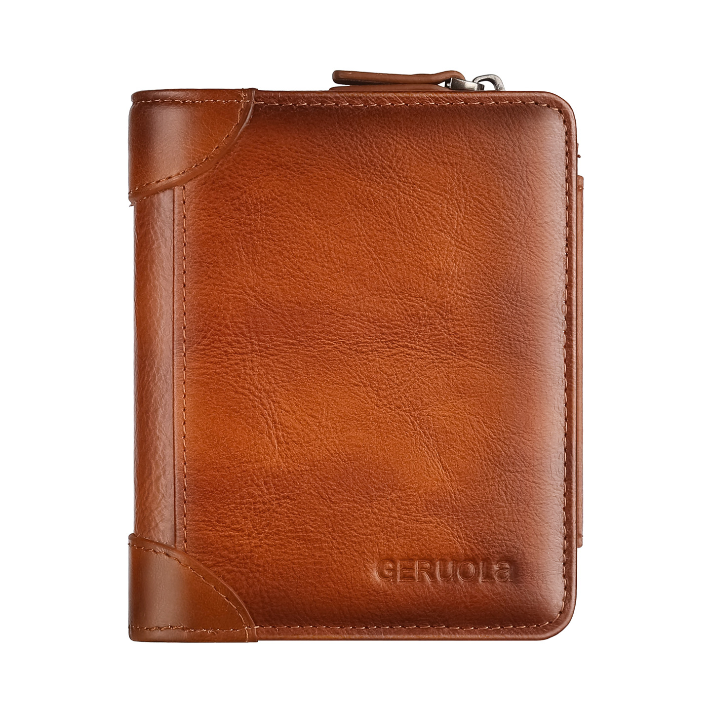 2026 bolso de cuero retrógrado para hombres bolso de tarjetas de gran capacidad multifuncional bolso de cambio transfronterizo corto bolso de hombre
