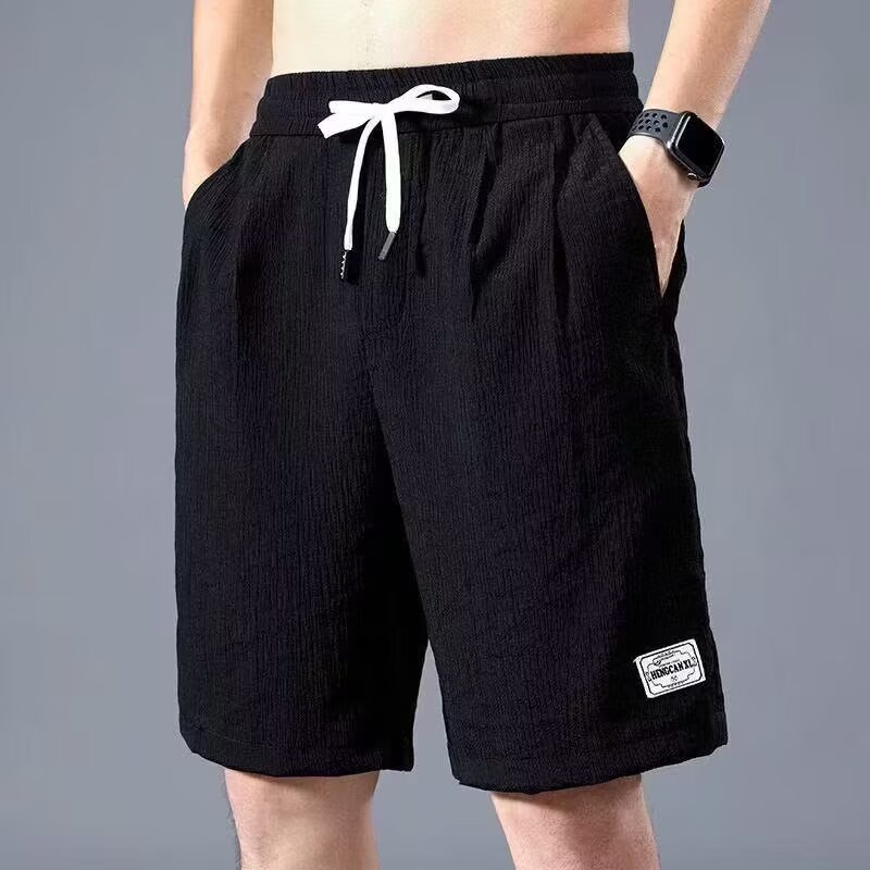 Men's Fashionable Loose Fit Casual Shorts Trendy Summer Style mid Waist Drawstring Sports Pants_viptrois.com