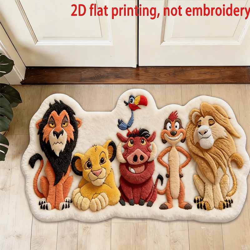 Transfronterizo Amazon adorable dibujos animados Steele, alfombra de cachemir espesa, alfombra resistente a la suciedad y fácil de cuidar
