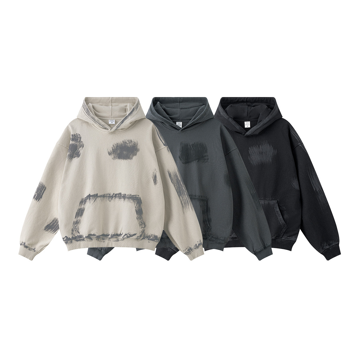 Sweat à capuche homme style urbain délavé coupe ample_voghion.com
