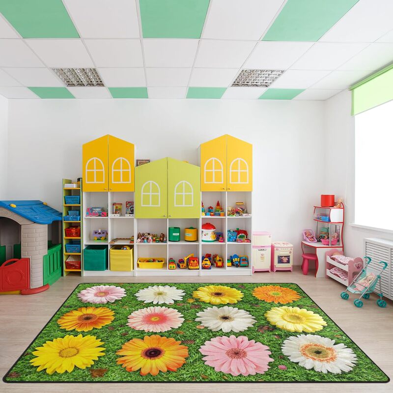 Cross-Border Amazon Fresh Meadow Children's Interactive Crystal Velvet Home Carpet Is Stain-Resistant and Easy to Care for and Can Be Shipped on Behalf of Others