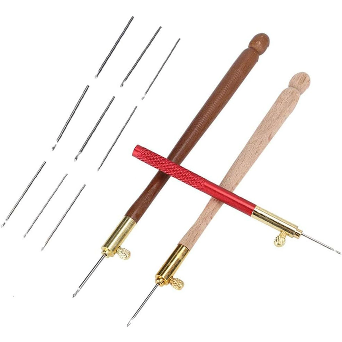 Ручка из бука Французская вышивка крючком