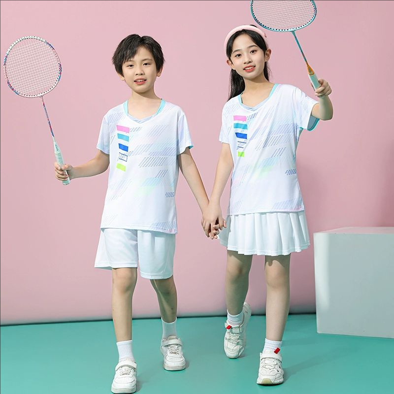 Badminton Clothing Girls Sportswear Suit Boys Kidsren Table Tennis Badminton Clothing Women's Training Clothing Summer Customization