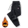 Red label zipper leg black non-velvet style