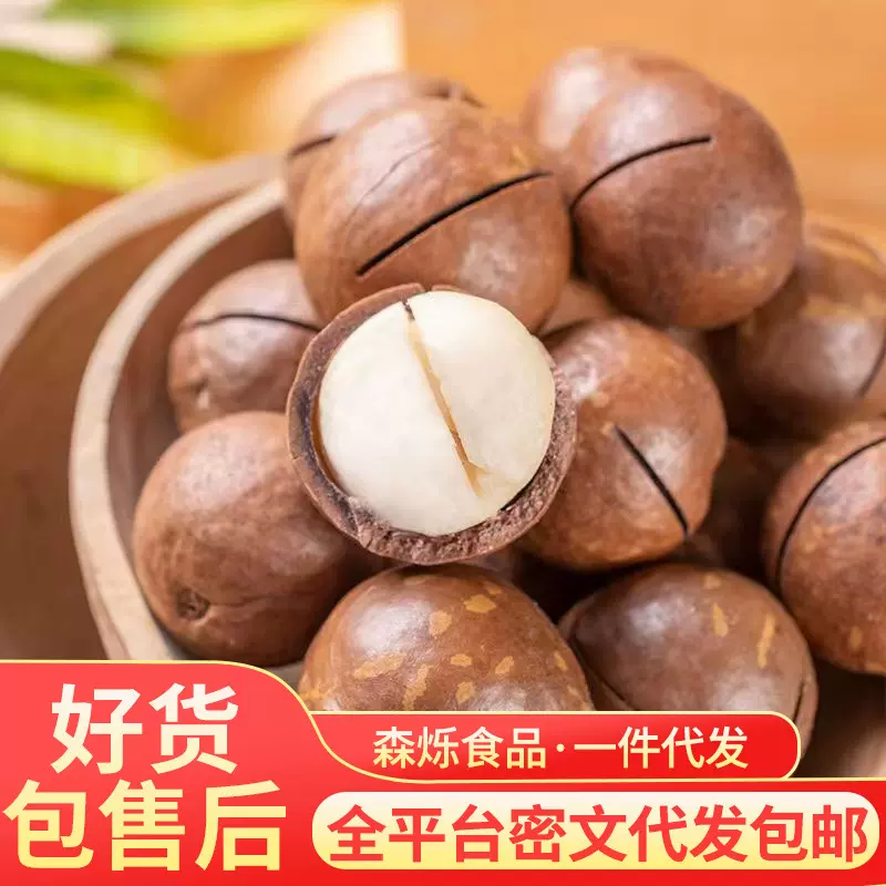 批发夏威夷果奶油味坚果零食带壳开口手剥坚果休闲零食赠开果器