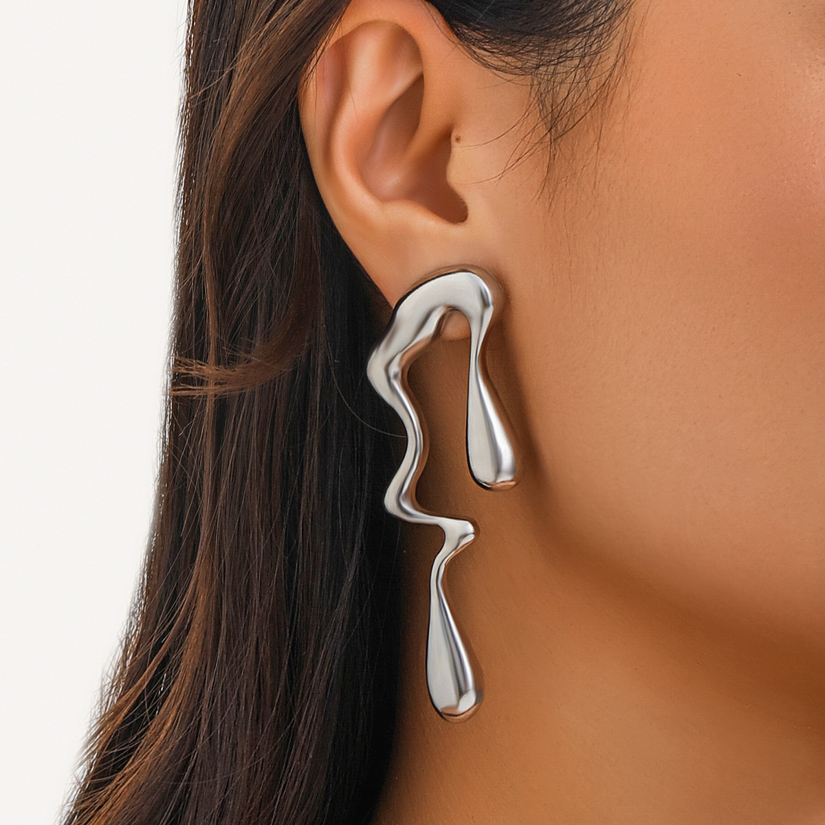 Boucles d'oreilles géométriques pour femmes et filles, grande mode, goutte d'eau irrégulière, minimalisme, boucles d'oreilles modernes en métal, boucles d'oreilles hypoallergéniques, bijoux tendance, cadeaux_voghion.com