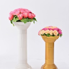 欧艺罗马柱款式塑料花盆婚庆用品舞台摆件道具创意高脚立体花盆