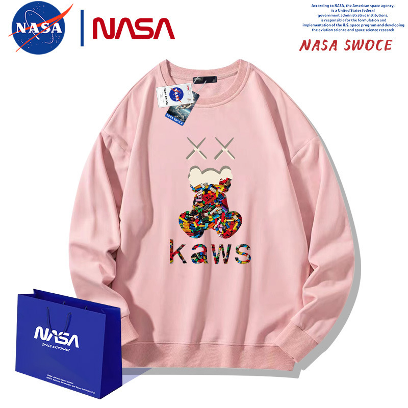 American Cartoon Cartoon round neck sweater men's and women's spring and autumn clothing youth fashion brand loose off-shoulder parent-child clothing couple coat