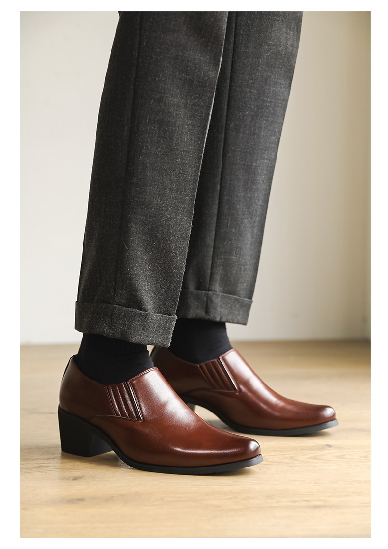 Loafers Men's Shoes Fashion Large Size Low Top Shoes Spring And Autumn New Style Sleeve Pointed Leather Shoes One Step Small Leather Shoes_vogvips.com