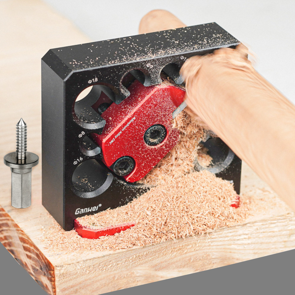 8-Hole Electric Drill Arbor Adjustable Lathe Turning Tool for Wood Rods, Dowels, Square Bars, and Turning Round Wood Bars Woodworking DIY Assistant Tool