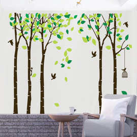2801【月销1000】大树大号背景墙纸跨境专供速卖通贴饰贴纸墙贴