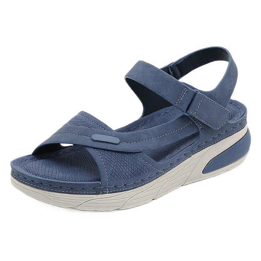 X8275-1 nuevo modelo 2025MD sandalias ligeras deportivas casuales cómodas con suela gruesa, cierre de velcro, costuras, talla grande, zapatos de mujer
