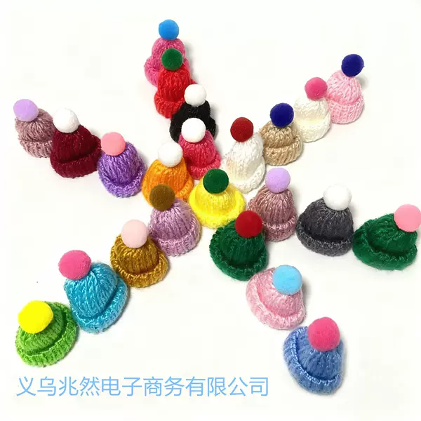 Cross-Border Mini Woolen Hat Creative Mini Hat Knitted Wool Finger Hat Accessories DIY Handmade Jewelry