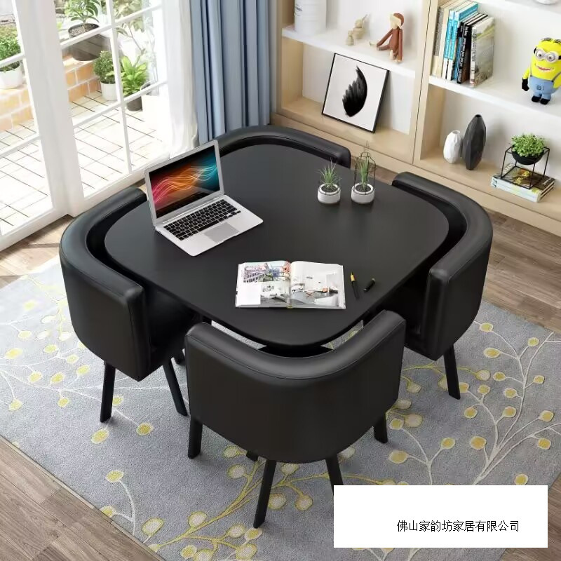 创意简约休闲小圆桌洽谈桌椅组合办公室会客接待桌咖啡奶茶店餐桌|undefined