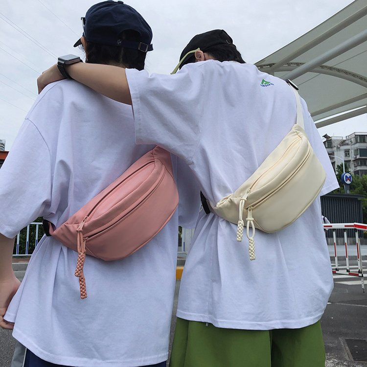 Simple crossbody bag, chest bag, fashionable and casual bag for women, 2025 new couple bag, versatile for sports, Japanese-style waist bag undefined