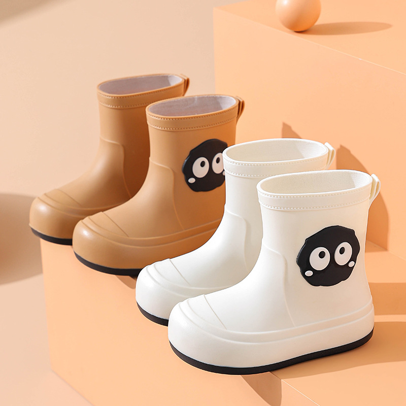 Parent-Child Cute Cartoon Children's Rain Boots for Outdoor Wear, Personalized Waterproof Shoes for Boys, Girls, Students, and Older Children