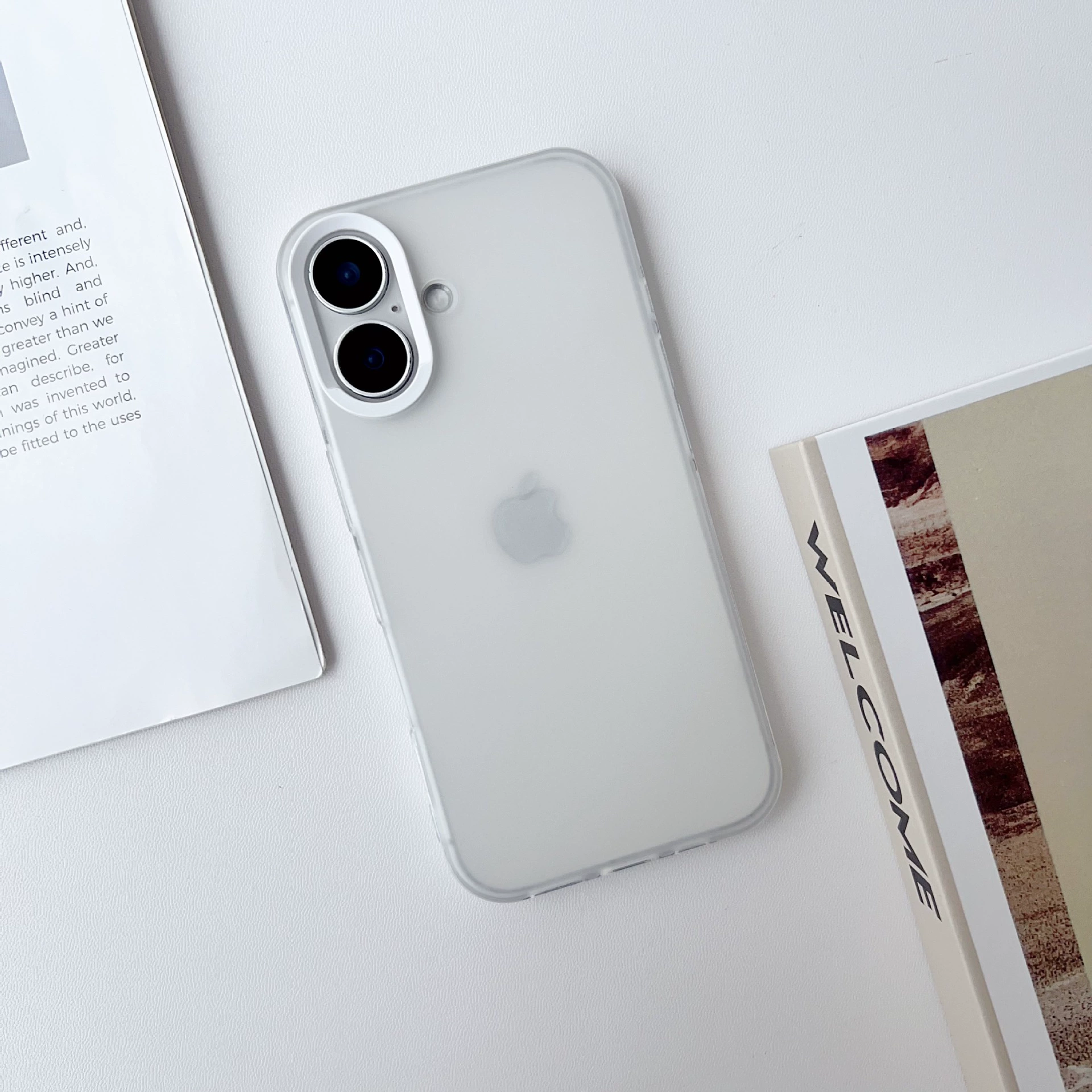 Совместимый с iPhone 16 чехол из матового защитного материала, чехол для телефона, 16promax, iphone, простой и элегантный дизайн