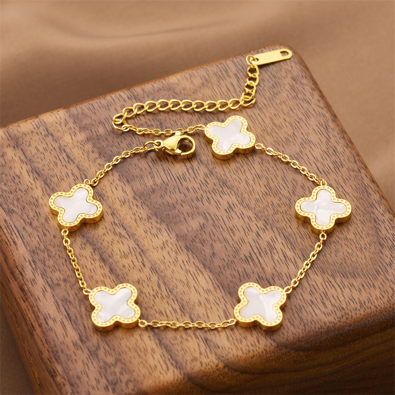 Joyas transfronterizas europeas y americanas Pulsera de acero de titanio de todo fósforo Versión coreana del temperamento bohemio Pulsera de acero de titanio que no se desvanece Joyería femenina