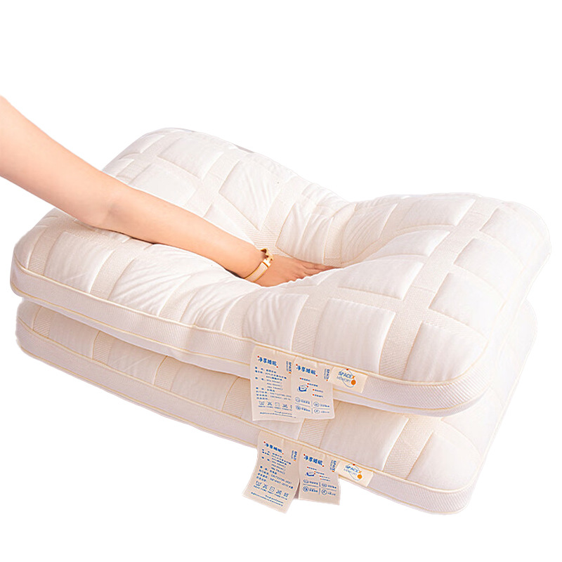 Almohada de fibra de hotel, almohada cervical, núcleo de almohada para dormir profundo, almohada para el cuello, un par de cabezas para dormir para adultos