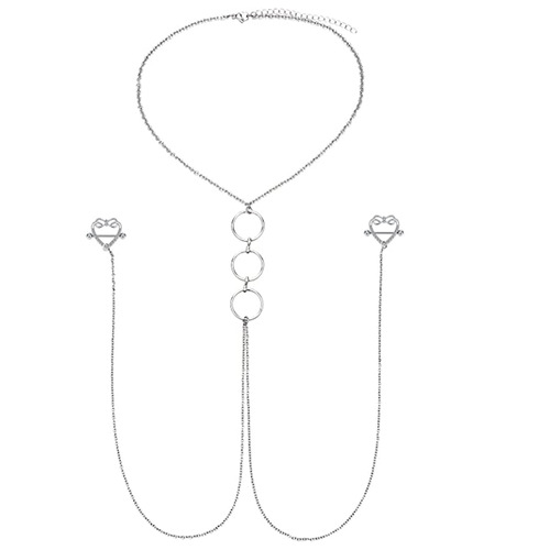 Foreign trade European and American new style breast clip sexy breast chain ladies sexy cross-border body chain piercing jewelry manufacturer