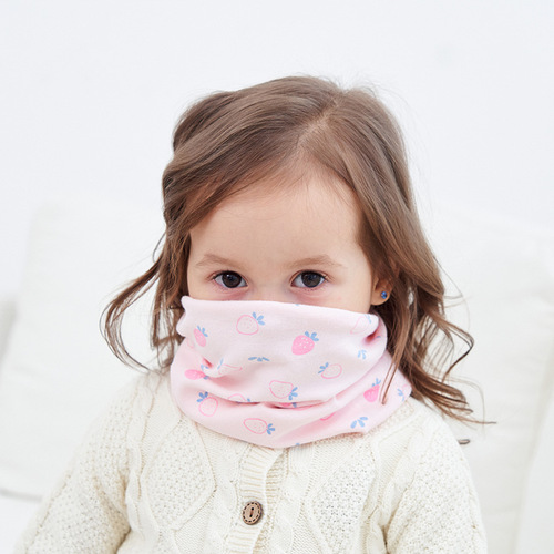 Cute Tao Pure Cotton Neck Warmer Multi-functional Baby Scarf High Elasticity Autumn/Winter Children's Windproof and Warm Knitted Hat