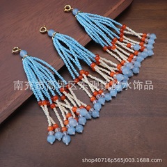 A327敦煌配色手工米珠流苏穗子活扣挂件发簪手串项链diy服装配饰