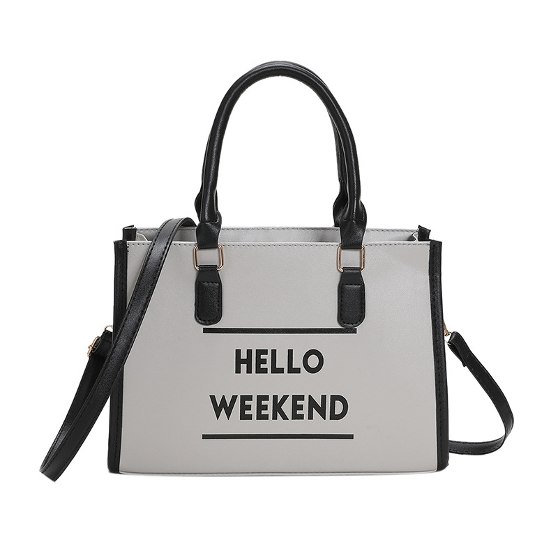 Popular bolso de mujer de estilo extranjero 2024 nueva moda impresión de letras bolso de mochila texturas casuales bolso de moda