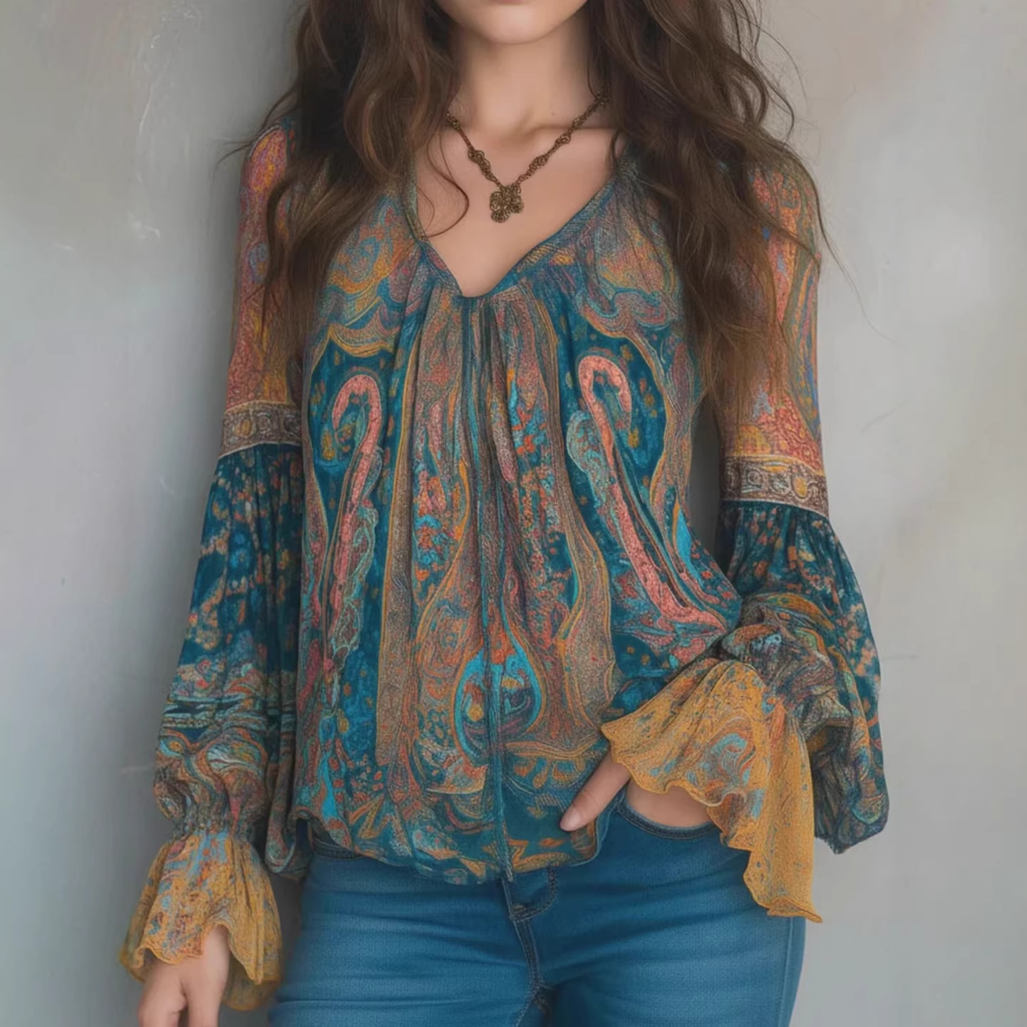 2026 Cross-Border European And American Independent Site Casual Vacation Bohemian Ethnic Style Printed_ecoleips.com