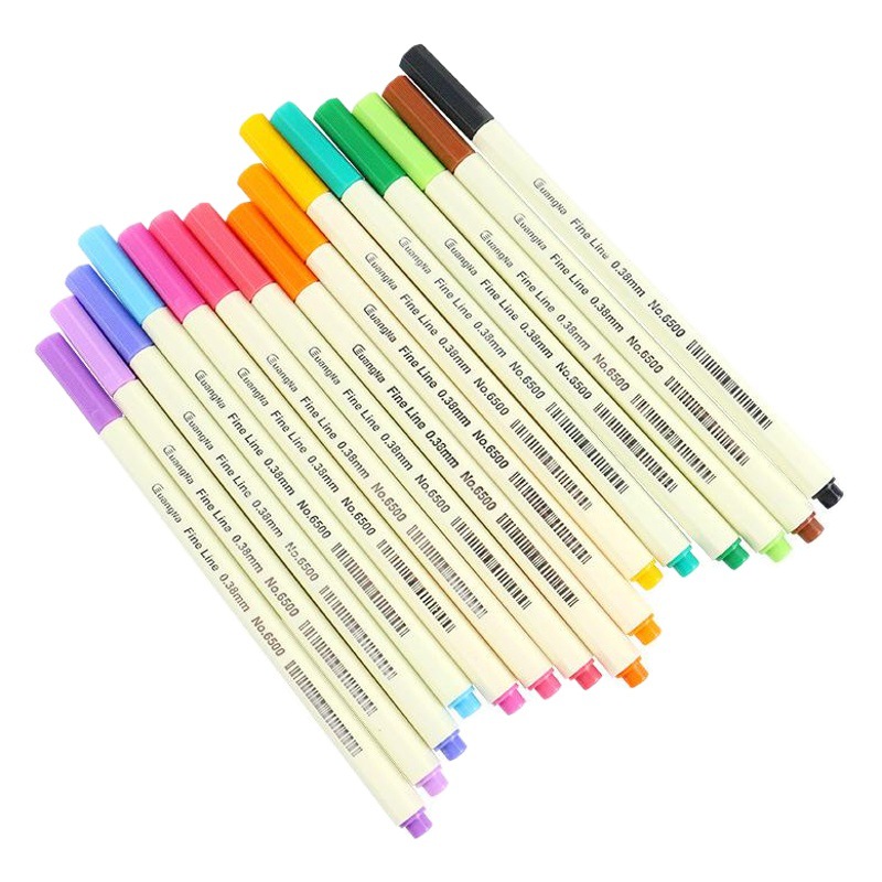 Plumones de Trazos Finos y Contornos 6500 Set de 15 Colores para Dibujo