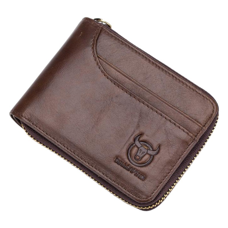 Capitán Niu cuero corto horizontal primera capa billetera de piel de vaca casual Cambio de licencia de conducir cartera ranura para tarjeta multifuncional