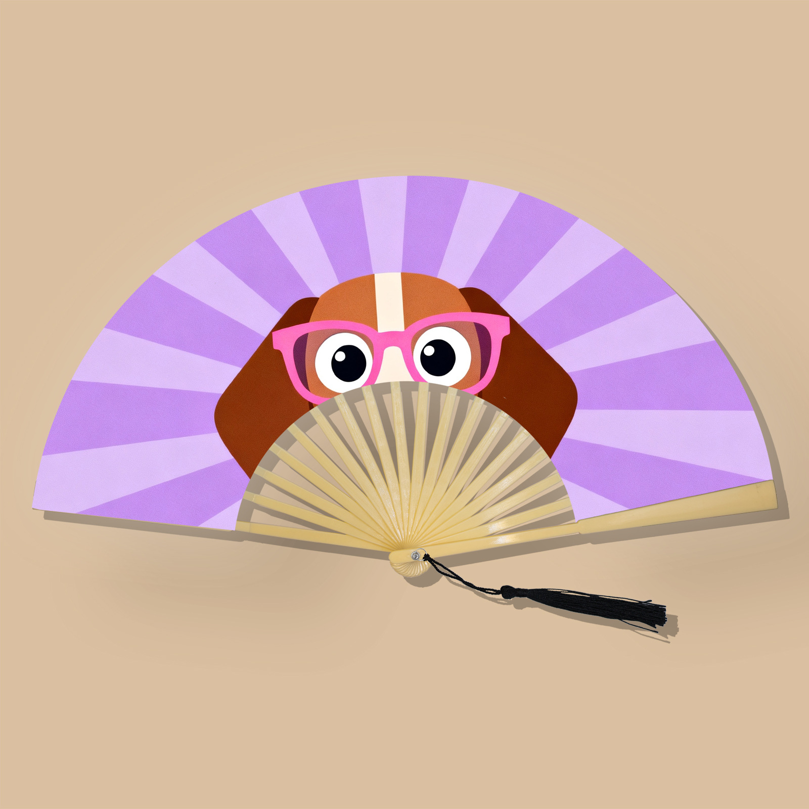 Abanico Plegable Artesanal de Poliéster y Plástico, para Hanfu y Eventos image 26