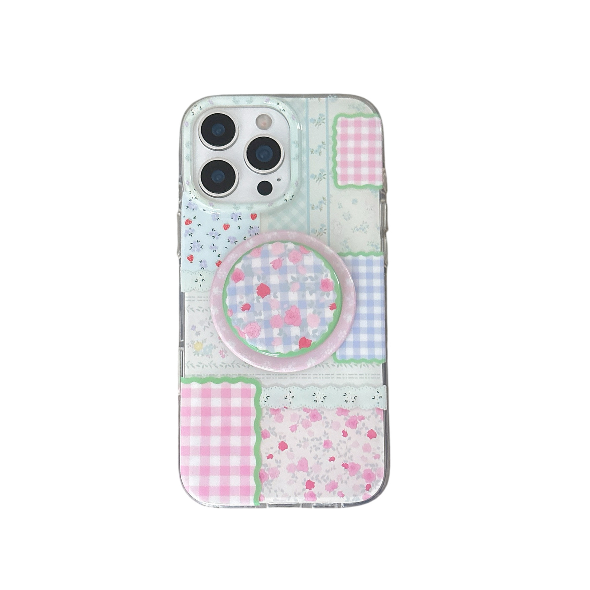 Empalme de color floral adecuado para Apple 16ProMax funda para teléfono móvil 15Pro soporte 14/13 femenino 15PM nicho 16
